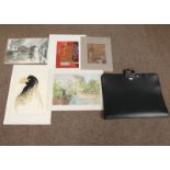 SELECTION OF UNFRAMED PICTURES TO INCLUDE ; CISKA VANDER MEER, TRUST, SIGNED IN PENCIL, PRINT,