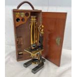 WATSON EDINBURGH MICROSCOPE MARKED W WATSON & SONS HOLBURN, LONDON 4364,