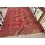 RED GROUND MIDDLE EASTERN CARPET,