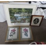 DONALD BUYERS, 'THE HERMITAGE DUNKELD' FRAMED WATERCOLOR SIGNED,