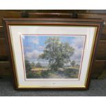 MCINTOSH PATRICK CARMICHAEL FARM LONGFORGAN 708/875 SIGNED IN PENCIL FRAMED PRINT 38 X 44 CM