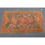 TURKISH RUG WITH FLORAL PATERN TO CENTRE 175 CM X 95 CM