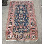 MIDDLE EASTERN PINK AND BLUE RUG 162 CM X 100 CM Condition Report: Viewing in