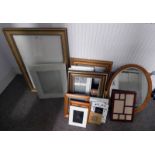 LARGE SELECTION OF GILT & WOOD PICTURE FRAMES OF VARIOUS SIZES & STYLES