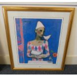 ALBERTO MORROCCO HOLDING DOVES FRAMED PRINT PROV STUDIO OF ALBERTO MORROCCO 52CM X 44 CM