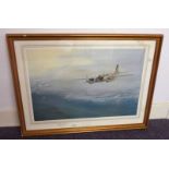 LEONARD PEORMAN ENEMY COAST BELOW SIGNED IN PENCIL WITH CERTIFICATE OF AUTHENTICITY FRAMED PRINT 58