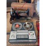 SINGER SEWING MACHINE & A FERGUSSON REEL TO REEL -2-