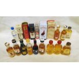 SELECTION OF VARIOUS MINIATURES TO INCLUDE DALLAS DHU 1971 SINGLE MALT WHISKY CONNOISSEURS CHOICE