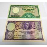 1959 NATIONAL COMMERCIAL BANK OF SCOTLAND LIMITED FIVE POUNDS BANKNOTE, F576720,