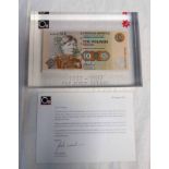 CLYDESDALE BANK PLC DISPLAY £10 NAB002508, THE FIRST DECADE 1987-1997 BANKNOTE, SLABBED,