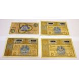 4 X BANK OF SCOTLAND BANKNOTES TO INCLUDE, 1968 BANK OF SCOTLAND ONE POUND BANKNOTE, A/6 0744578,