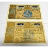 1956 BANK OF SCOTLAND FIVE POUNDS BANKNOTE,