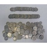 SELECTION OF PRE-1947 SILVER COINAGE TO INCLUDE HALF CROWNS, FLORINS, SHILLINGS,