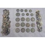 GOOD SELECTION OF BRITISH SILVER COINAGE TO INCLUDE 1890 VICTORIA HALF CROWN,
