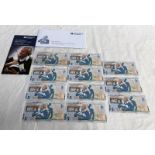 10 X 2005 ROYAL BANK OF SCOTLAND, JACK NICKLAUS UNCIRCULATED FIVE POUNDS BANKNOTES,