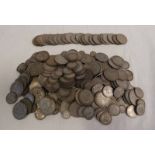 SELECTION OF BRITISH PRE-1947 SILVER COINAGE COMPRISING HALF CROWNS, SHILLINGS,