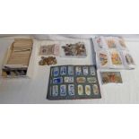 SELECTION OF VARIOUS COINS, POSTCARDS, PHOTOGRAPHS,