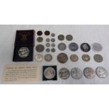 SELECTION OF VARIOUS COINAGE TO INCLUDE 1916 GEORGE V HALF CROWN, 1937 AUSTRALIA CROWN,