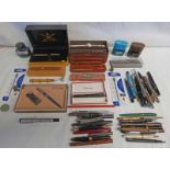 COLLECTION OF VARIOUS PENS TO INCLUDE WATERMAN'S, PLATINGNUM,