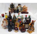 SELECTION OF VARIOUS LIQUEUR MINIATURES TO INCLUDE GORDONS GIN, CHAMBORD, PORT ETC.