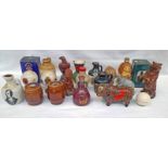 SELECTION OF VARIOUS BLENDED WHISKY PORCELAIN MINIATURE DECANTERS TO INCLUDE BENEAGLES,