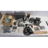 SELECTION OF CAMERAS, LENSES, ACCESSORIES ETC TO INCLUDE ; PENTAX ME SUPER CAMERA BODY,