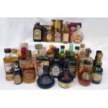 SELECTION OF VARIOUS BLENDED WHISKY MINIATURES TO INCLUDE CHIVAS REVOLVE,