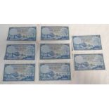 8 X NATIONAL COMMERCIAL BANK OF SCOTLAND LIMITED BANKNOTES,