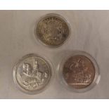 1887 VICTORIA CROWN, 1935 GEORGE V CROWN & 1937 GEORGE VI CROWN,