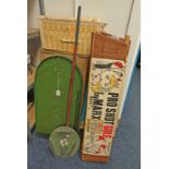 CORINTHIAN BAGATELL BOARD TOGETHER WITH TWO MARX PRO SHOT GOLF GAMES AND OTHERS