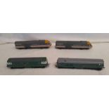 HORNBY OO GAUGE INTERCITY HST TOGETHER WITH BR GREEN CLASS 35 07063 DIESEL AND TRIANG BR GREEN