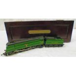 HORNBY OO GAUGE SOUTHERN 4-6-2 BULLIED PACIFIC 21C101 EXETER STEAM LOCOMOTIVE & TENDER.