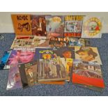 SELECTION OF VARIOUS VINYL RECORDS INCLUDING ARTISTS SUCH AS AC/DC, GUNS N ROSES,