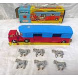 CORGI TOYS 1130 - CHIPPERFIELDS CIRCUS HORSE TRANSPORTER WITH HORSES.