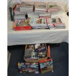 SELECTION OF RAILWAY/MODEL RAILWAY RELATED DVDS, MAGAZINES & BOOKS.