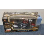 NEW BRIGHT RADIO CONTROL HARLEY DAVIDSON FAT BOY MOTORCYCLE.