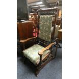 LATE 19TH CENTURY AMERICAN STYLE ROCKING CHAIR