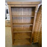 PINE OPEN BOOKCASE,