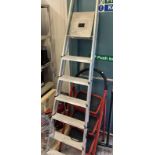 ALUMINIUM STEP LADDER AND 1 OTHER STEP LADDER