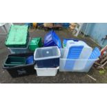 GOOD SELECTION OF PLASTIC BOXES,