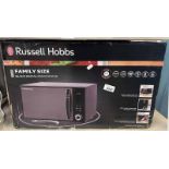 RUSSELL HOBBS FAMILY SIZE BLACK DIGITAL MICROWAVE IN BOX