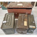 4 VARIOUS SIZED AMMO BOXES -4-