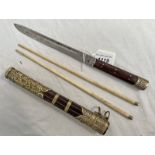 ORIENTAL KNIFE AND CHOPSTICK EATING SET, KNIFE WITH 17.