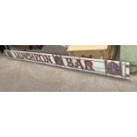 LEADED PLASTIC SHOP SIGN "LUNCHEON BAR" 300CM LONG