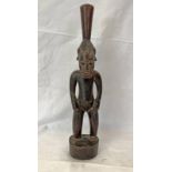 SENUFO POUNDER CARVED WOODEN FIGURE,