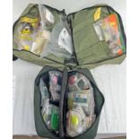 FLY TYING: ORVIS CARRY BAG WITH CONTENTS OF VARIOUS FEATHERS TO INCLUDE GORDON GRIFFITHS, FEATHERS,