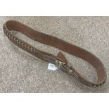 WESTERN LEATHER AMMO BELT WITH BRASS CLASP