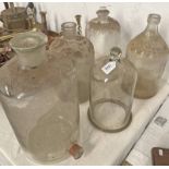 TWO GLASS DOMES AND THREE GLASS JARS -5-