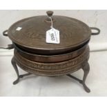 COPPER NORTH AFRICAN BAIN MARIE WITH SPIRIT BURNER