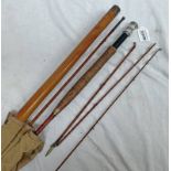HARDY THE TOURNAMENT 3 PIECE ROD WITH SPARE TIPS (AF) WITH ROD TUBE IN HARDY BAG